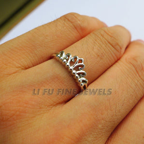 Ladies 925 Sterling Silver Crown Ring
