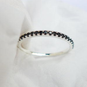 Ladies 925 Sterling Silver Stackable Thin Band Ring