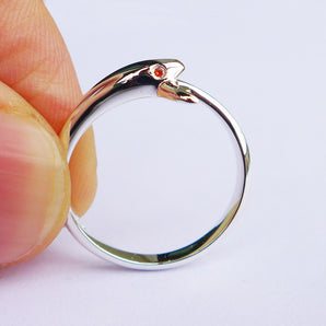 925 Sterling Silver Snake Ring For Women