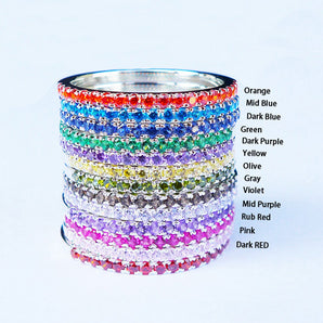 925 Sterling Silver CZ Stackable Thin Band Ring For Women