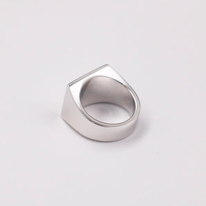 Mens Sterling Silver Rectangle Signet Ring