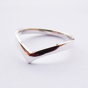 Ladies 925 Sterling Silver Wishbone Ring