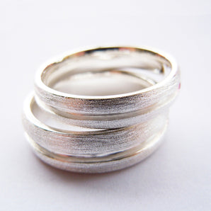 925 Sterling Silver Couple Band Ring