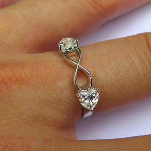 Ladies 925 Sterling Silver Infinity Ring