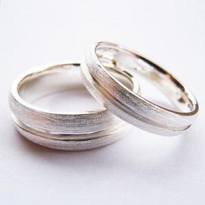 925 Sterling Silver Couple Band Ring