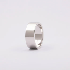 Mens 9 mm Sterling Silver Plain Band Ring