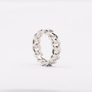 Solid 925 Sterling Silver Unique Mens Chain Style Ring