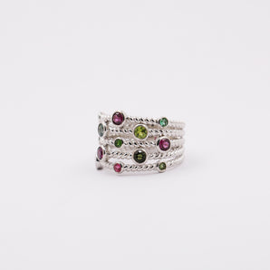 Sterling Silver Authentic Tourmaline Ring