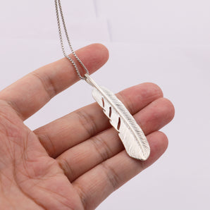 Classic Feather Pendant Necklace