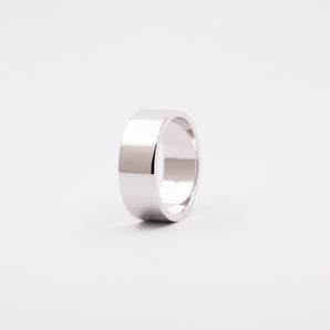 Mens 9 mm Sterling Silver Plain Band Ring