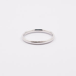 Sterling Silver Unique 2mm Band Ring