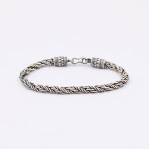 Genuine 925 Sterling Silver Unique Rope Chain Bracelet For Men
