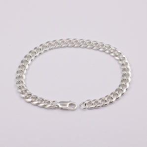 8 MM Sterling Silver Thick Chain Bracelet