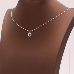 Silver Initial Letter Necklace