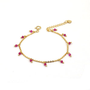 July Birthstone Beads Bracelet