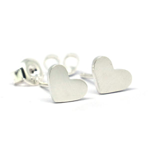 Silver Heart Stud Earring