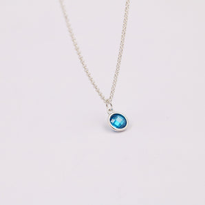 Silver Birthstone Necklace