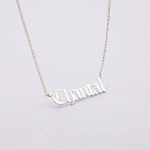 Personalized Old English Name Necklace