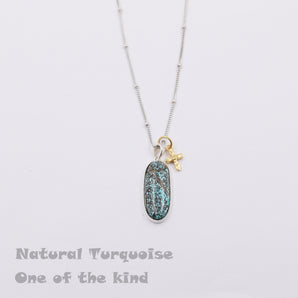 Natural Turquoise Pendant Necklace