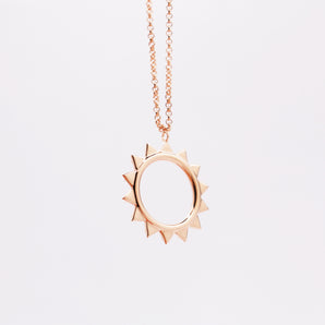 Silver Sun and Star Necklace